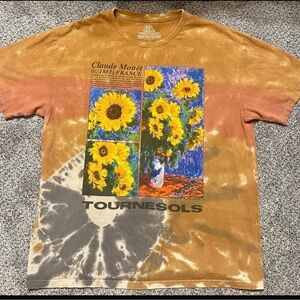 Women’s Sunflower Graphic Tie-Dye T-Shirt size XL